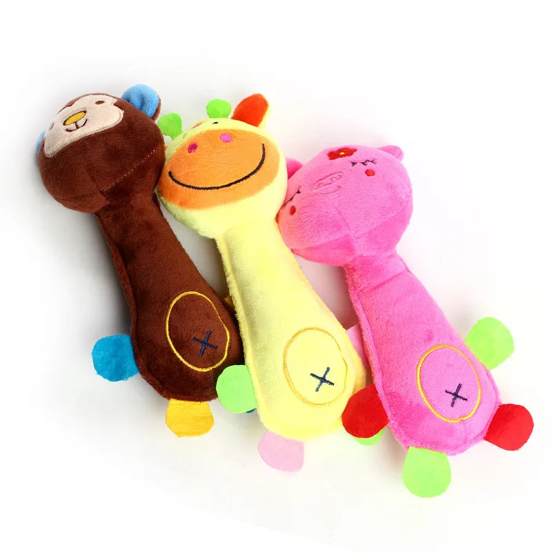Squeaky Plush Chew Toy β Soft Animal Toy for Small Dogs & Puppies