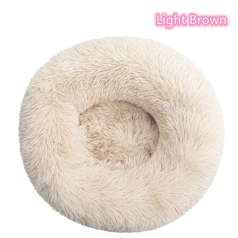 Ultra-Soft Plush Donut Cat Bed β Calming, Washable & Cozy for Deep Sleep