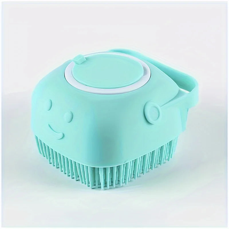 2-in-1 Pet Shampoo & Massage Brush – Silicone Bath Time Buddy for Cats & Dogs
