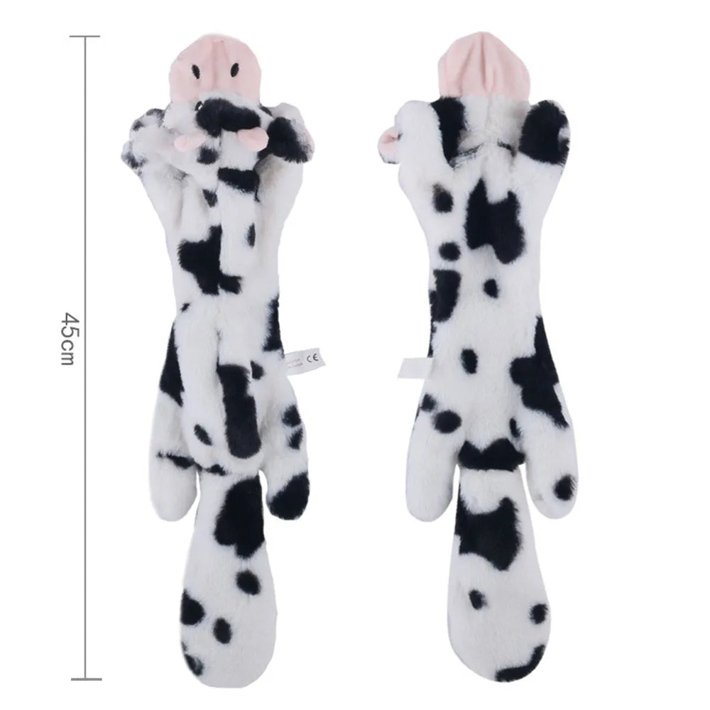 Stuffing-Free Squeaky Animal Dog Toy – Raccoon, Squirrel, Fox & More!