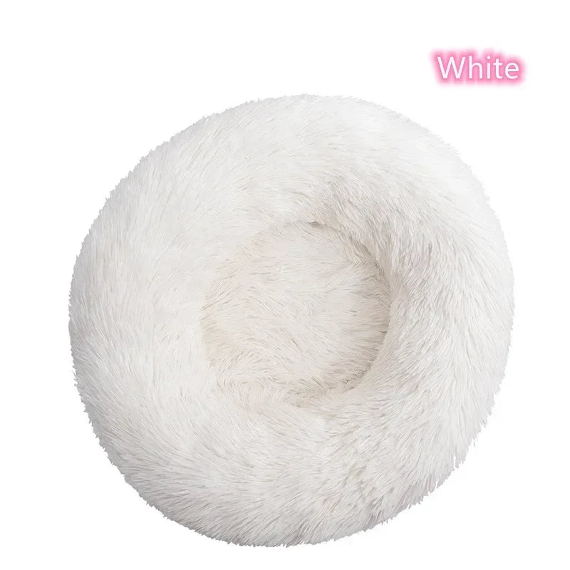 Ultra-Soft Plush Donut Cat Bed β Calming, Washable & Cozy for Deep Sleep