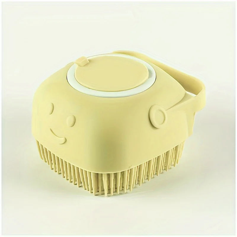 2-in-1 Pet Shampoo & Massage Brush – Silicone Bath Time Buddy for Cats & Dogs