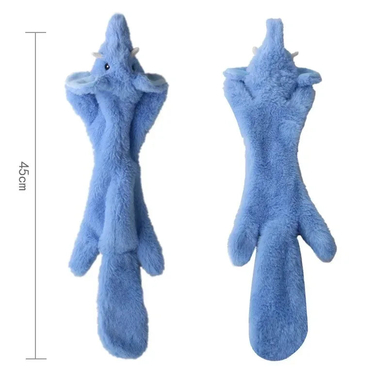 Stuffing-Free Squeaky Animal Dog Toy – Raccoon, Squirrel, Fox & More!