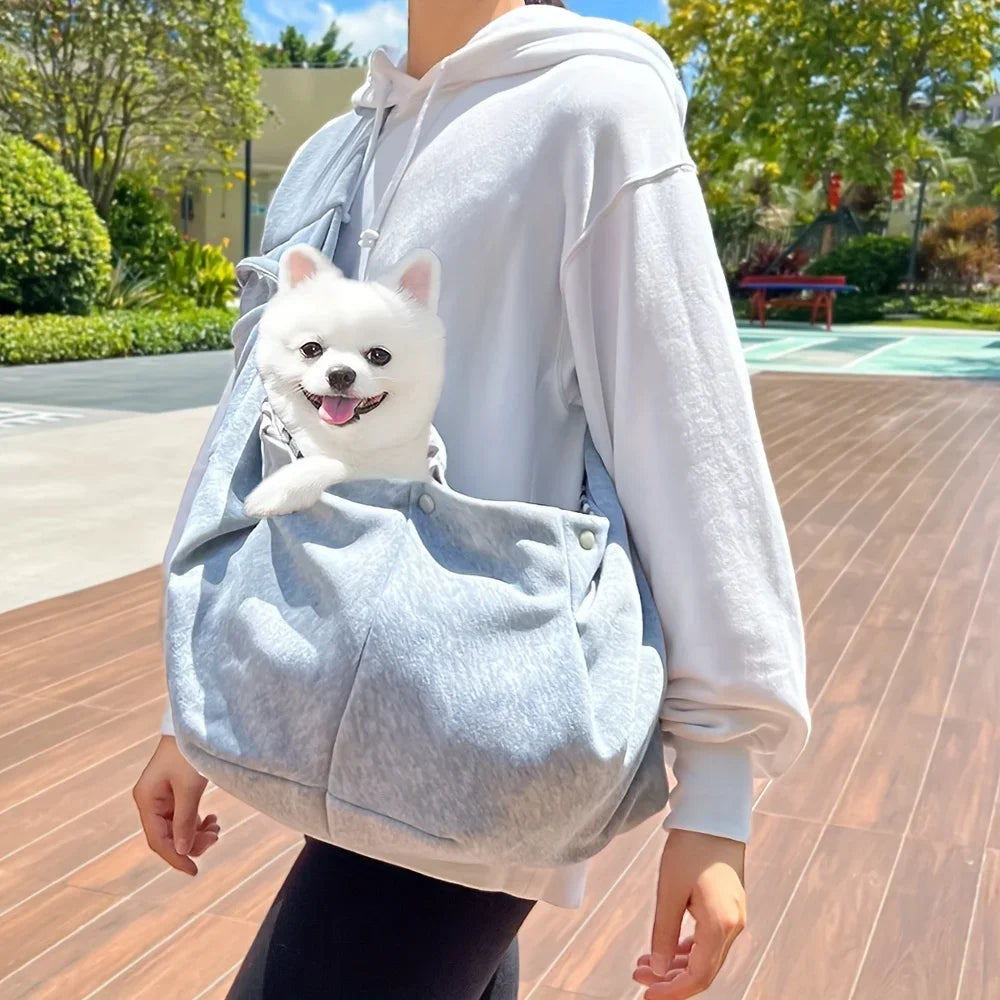 Escape-Proof Pet Sling Carrier – Hands-Free Travel Bag for Small Dogs & Cats (Up to 16lbs)