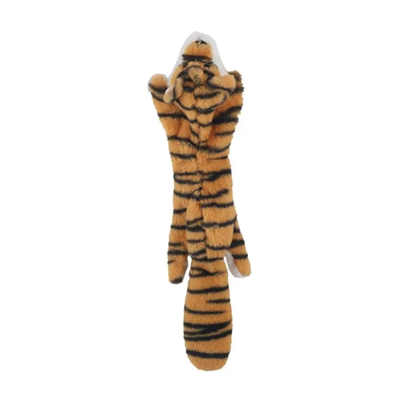 Stuffing-Free Squeaky Animal Dog Toy – Raccoon, Squirrel, Fox & More!