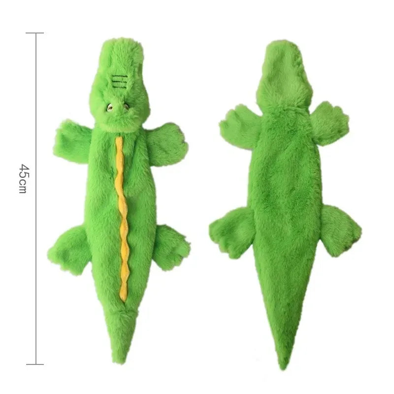Stuffing-Free Squeaky Animal Dog Toy – Raccoon, Squirrel, Fox & More!