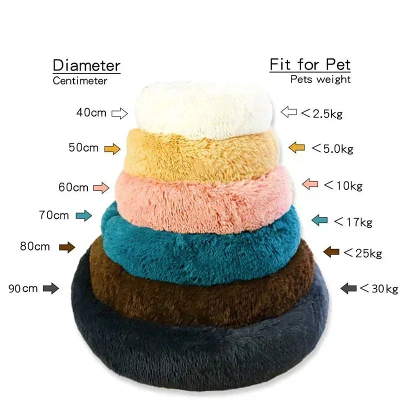 Ultra-Soft Plush Donut Cat Bed β Calming, Washable & Cozy for Deep Sleep