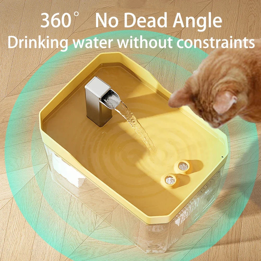 Automatic Cat Water Fountain – USB Powered with 1.5L Tank, Anti-Dry Pump & 3-Mode Filtering System