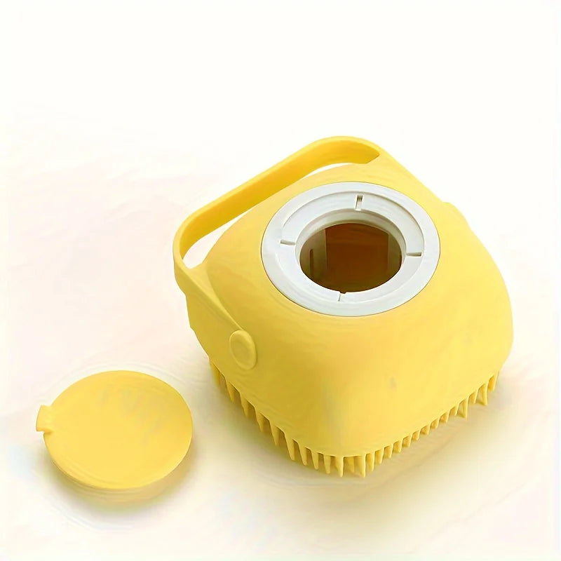 2-in-1 Pet Shampoo & Massage Brush – Silicone Bath Time Buddy for Cats & Dogs