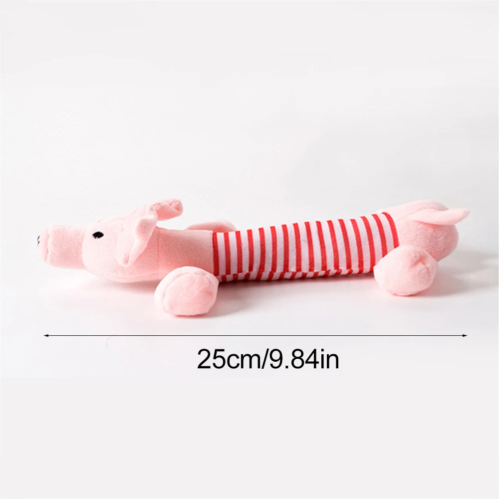 Stuffing-Free Squeaky Animal Dog Toy – Raccoon, Squirrel, Fox & More!