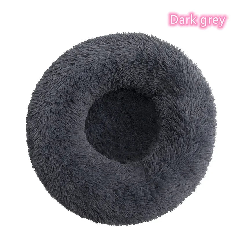 Ultra-Soft Plush Donut Cat Bed β Calming, Washable & Cozy for Deep Sleep