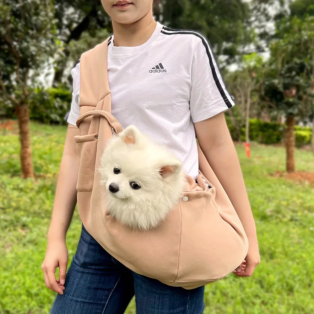 Escape-Proof Pet Sling Carrier – Hands-Free Travel Bag for Small Dogs & Cats (Up to 16lbs)