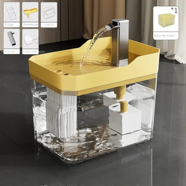 Automatic Cat Water Fountain – USB Powered with 1.5L Tank, Anti-Dry Pump & 3-Mode Filtering System
