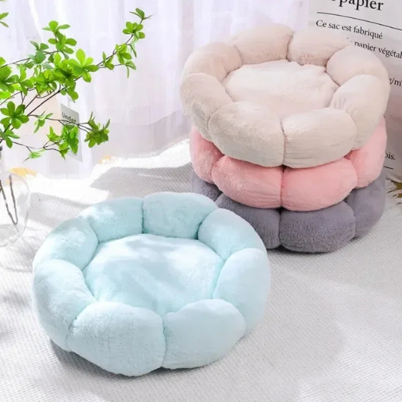 Flower-Shaped Cotton Pet Bed β Comfy, Stylish Sleep Mat for Dogs & Cats (Indoor/Outdoor Use)