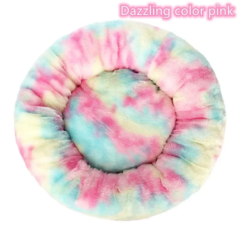 Ultra-Soft Plush Donut Cat Bed β Calming, Washable & Cozy for Deep Sleep