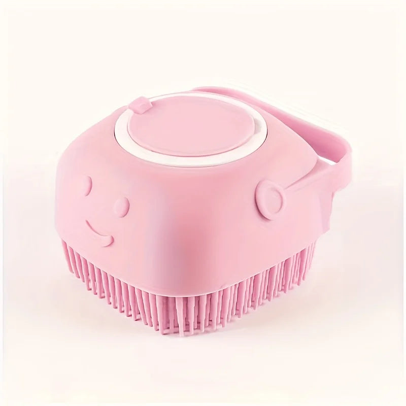 2-in-1 Pet Shampoo & Massage Brush – Silicone Bath Time Buddy for Cats & Dogs