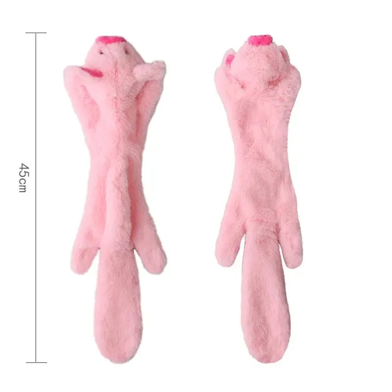 Stuffing-Free Squeaky Animal Dog Toy – Raccoon, Squirrel, Fox & More!