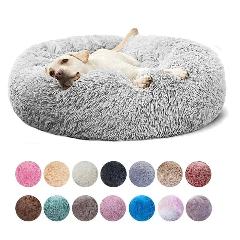 Ultra-Soft Plush Donut Cat Bed β Calming, Washable & Cozy for Deep Sleep