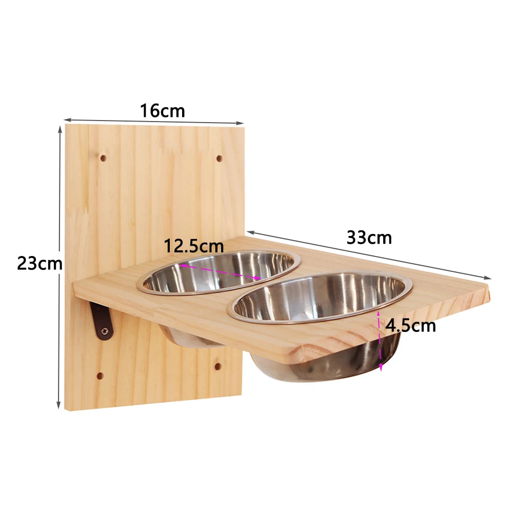Cat Wall-Mounted Climbing Set – Wooden Hammocks, Perches, Sisal Ladder & Scratching Shelves