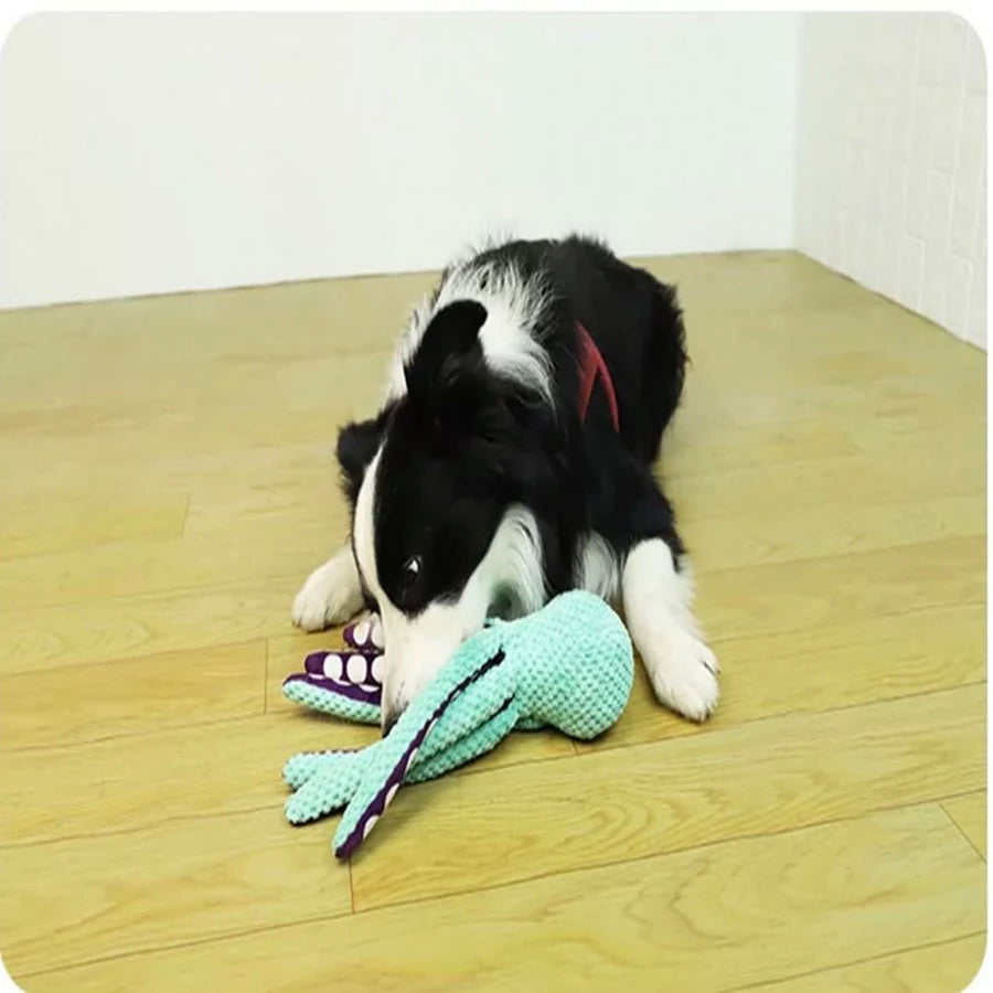 Plush Octopus Squeaky Dog Toy – Soft, Sound-Making Boredom Buster for Big & Small Dogs