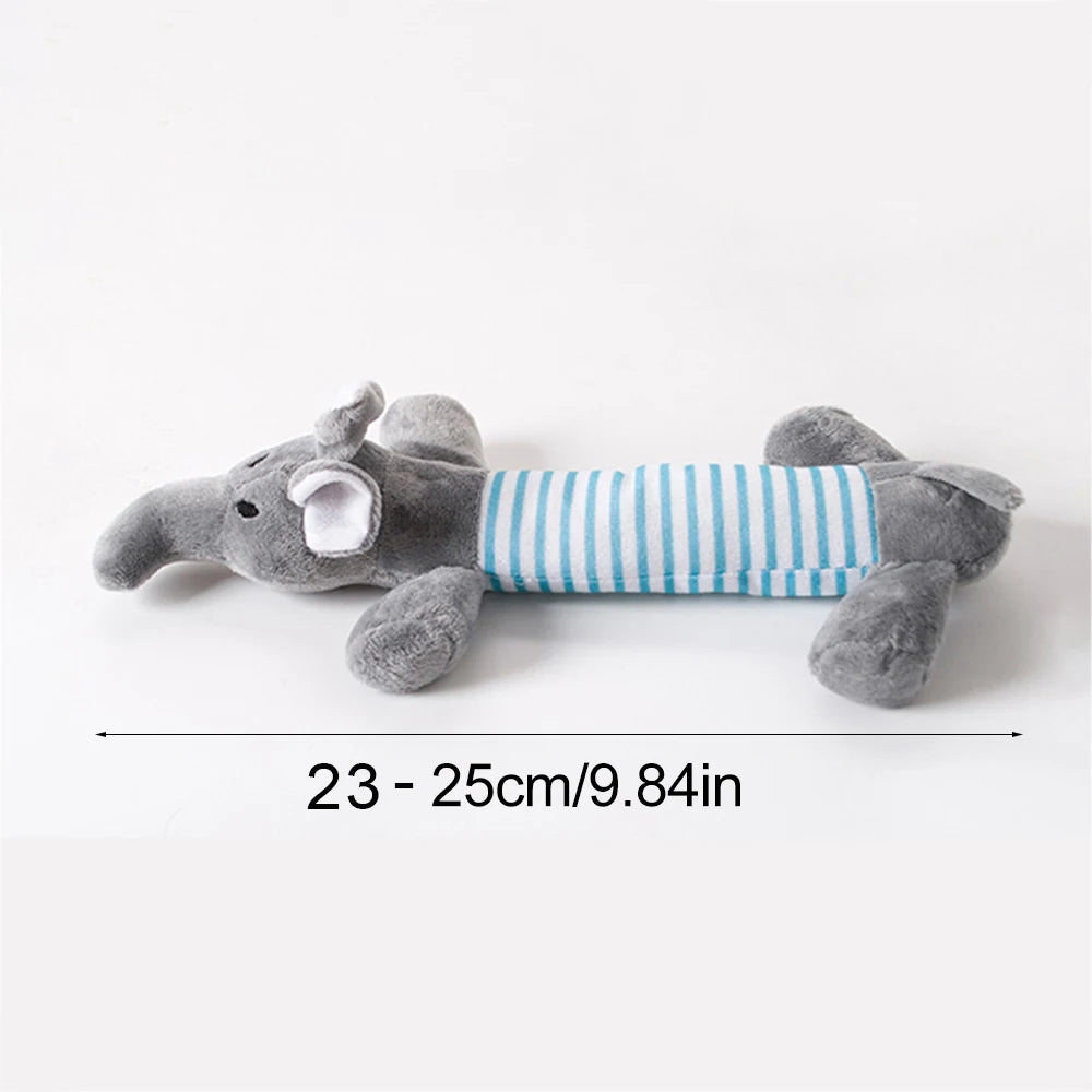 Stuffing-Free Squeaky Animal Dog Toy – Raccoon, Squirrel, Fox & More!
