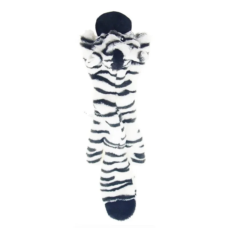 Stuffing-Free Squeaky Animal Dog Toy – Raccoon, Squirrel, Fox & More!