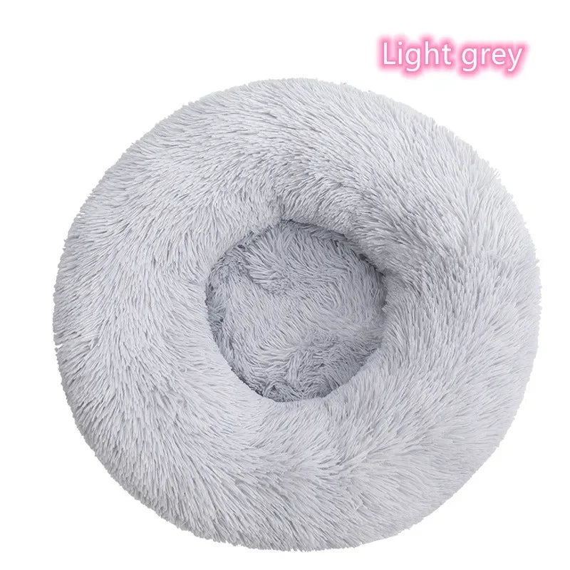 Ultra-Soft Plush Donut Cat Bed β Calming, Washable & Cozy for Deep Sleep