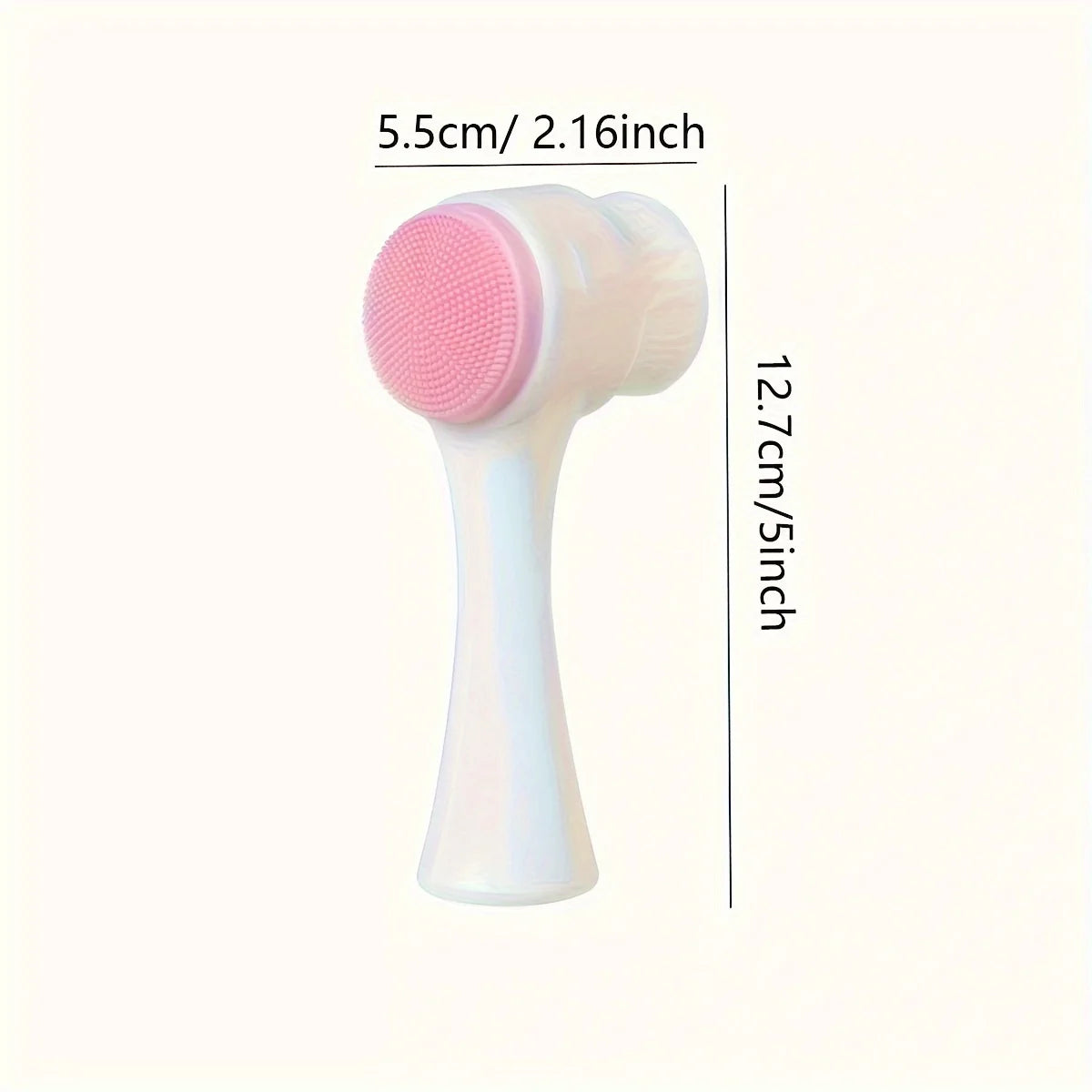 Silicone Pet Paw Cleaner & Massage Brush – Dual-Sided Grooming Tool (Pink)