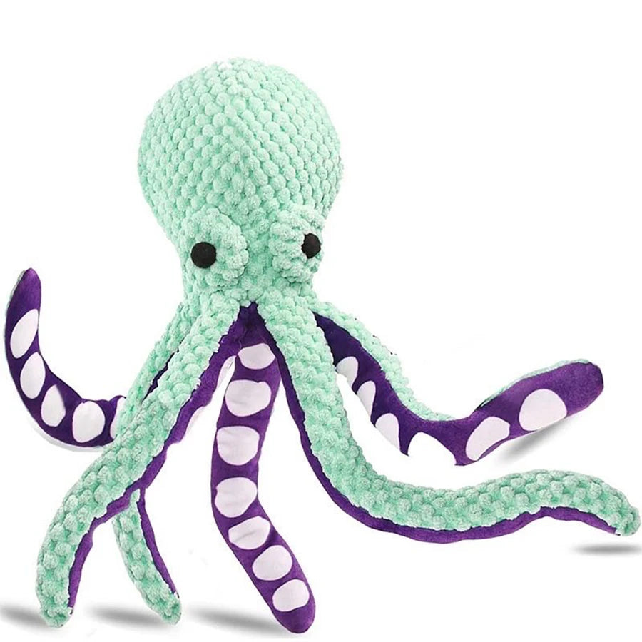 Plush Octopus Squeaky Dog Toy – Soft, Sound-Making Boredom Buster for Big & Small Dogs