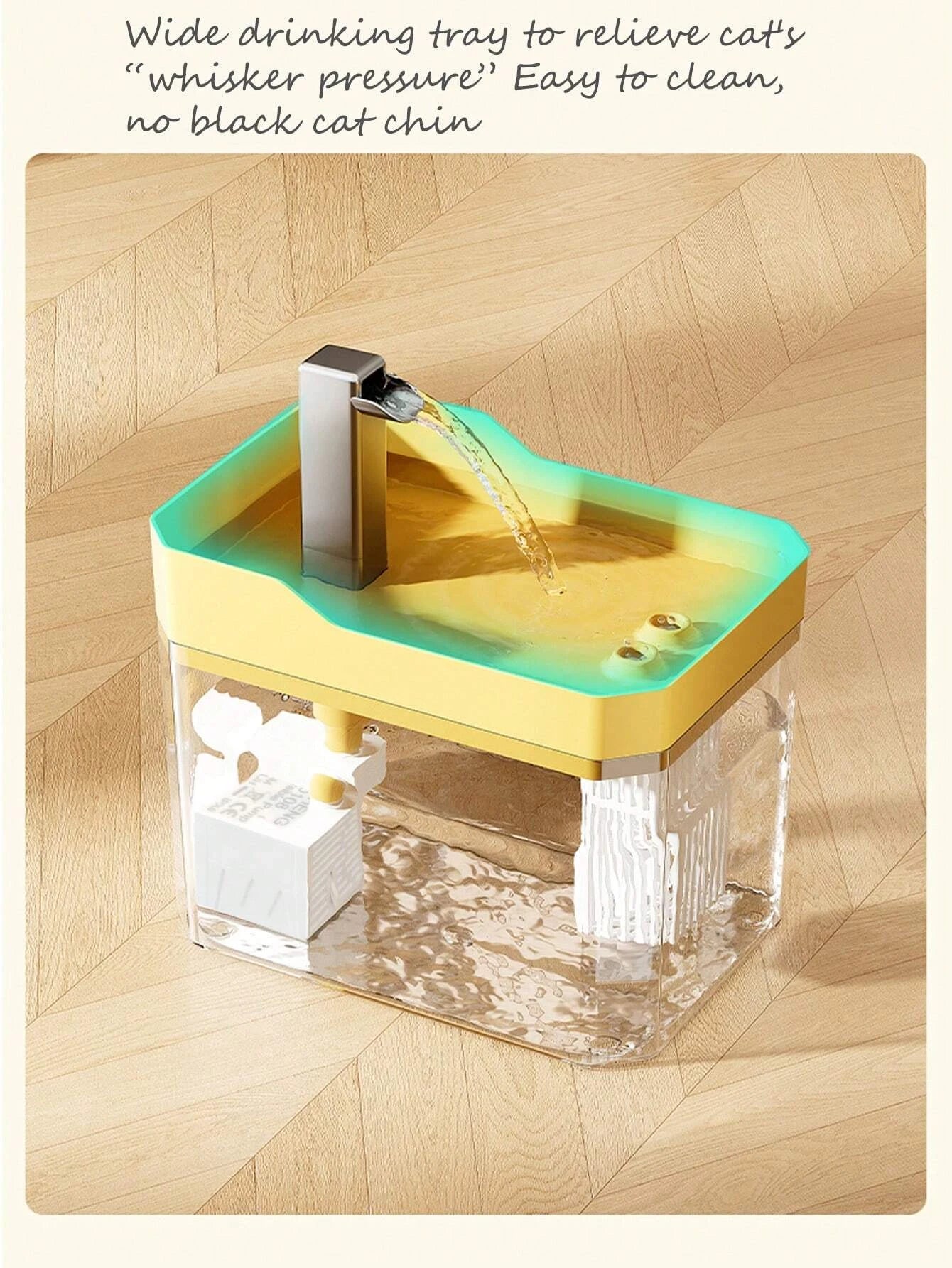 Automatic Cat Water Fountain – USB Powered with 1.5L Tank, Anti-Dry Pump & 3-Mode Filtering System
