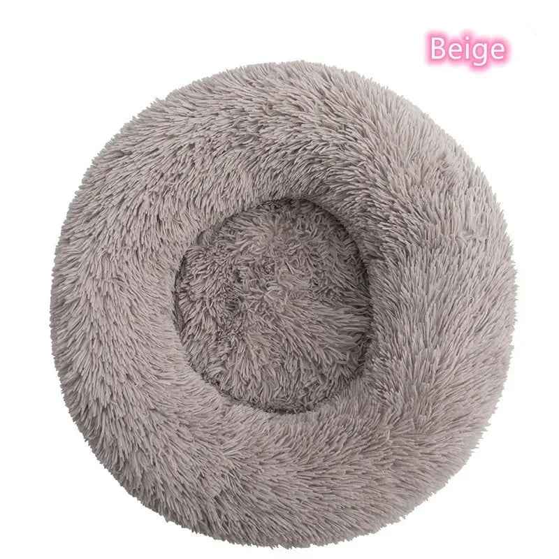 Ultra-Soft Plush Donut Cat Bed β Calming, Washable & Cozy for Deep Sleep