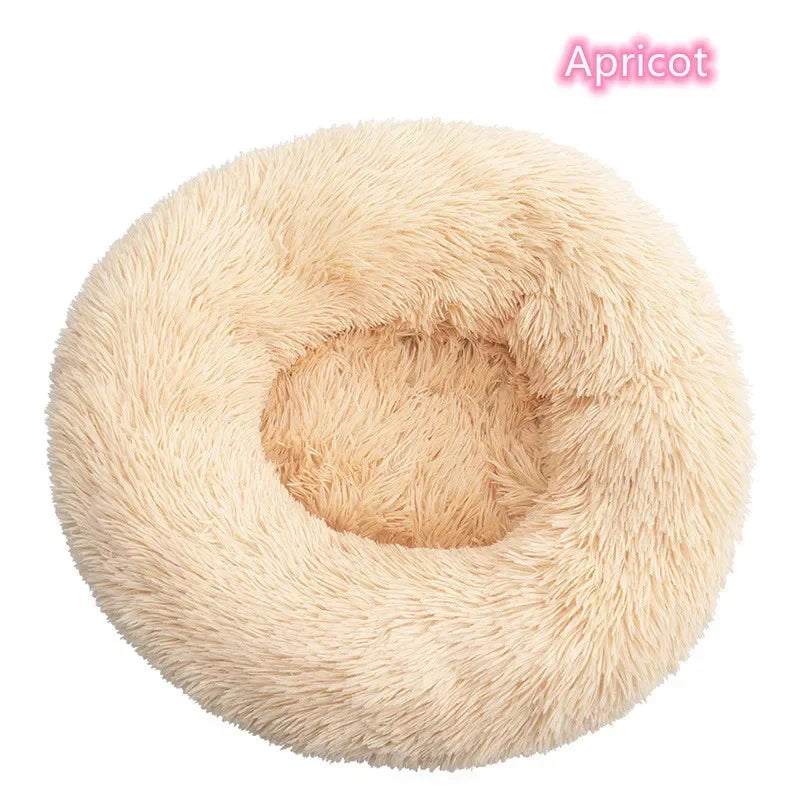 Ultra-Soft Plush Donut Cat Bed β Calming, Washable & Cozy for Deep Sleep