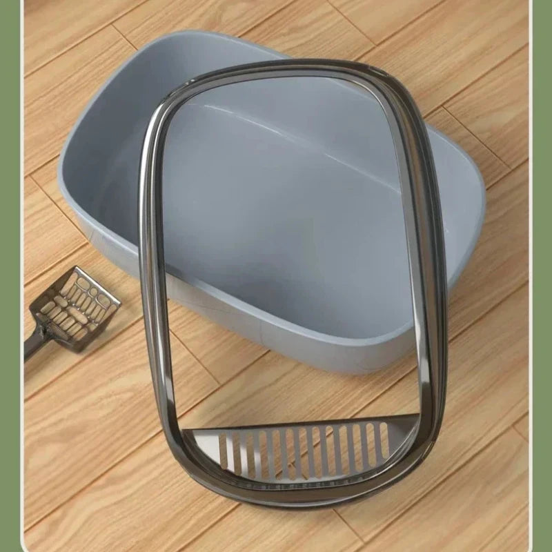 Large Semi-Closed Cat Litter Box – Splashproof, Removable & Easy-Clean Tray for Multi-Cat Homes