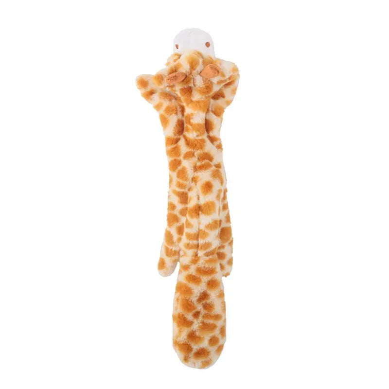 Stuffing-Free Squeaky Animal Dog Toy – Raccoon, Squirrel, Fox & More!