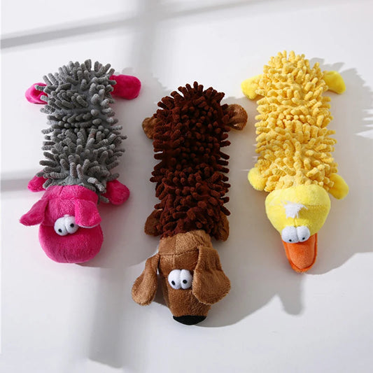 Squeaky Plush Chew Toy – Soft Animal Toy for Small Dogs & Puppies