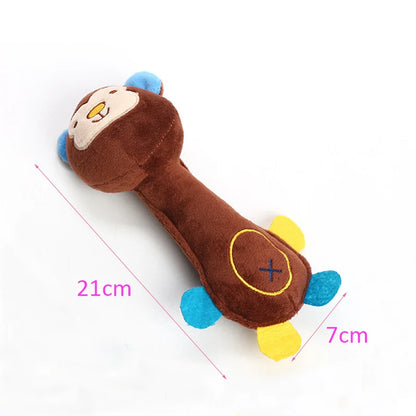 Squeaky Plush Chew Toy – Soft Animal Toy for Small Dogs & Puppies