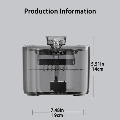 Automatic Pet Water Fountain – USB Electric Dispenser with Charcoal Filters for Cats & Small Dogs (2.2L)