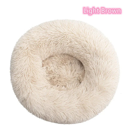 Ultra-Soft Plush Donut Cat Bed – Calming, Washable & Cozy for Deep Sleep