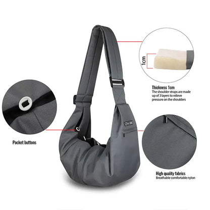 Premium Pet Sling Carrier Bag – Breathable, Secure & Stylish for Small Dogs & Cats (Up to 5kg)Petskd Pet Dog Sling Carrier Bag Outdoor Portable Shoulder Messenger Bag Cat Walking Bag for Puppy Kitten Nylon Pets Handbag
