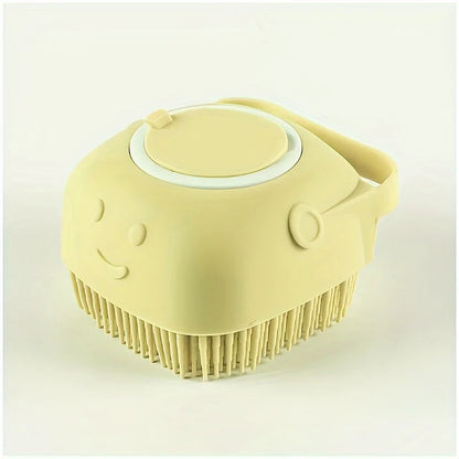 2-in-1 Pet Shampoo & Massage Brush – Silicone Bath Time Buddy for Cats & Dogs