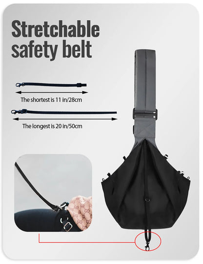 Premium Pet Sling Carrier Bag – Breathable, Secure & Stylish for Small Dogs & Cats (Up to 5kg)Petskd Pet Dog Sling Carrier Bag Outdoor Portable Shoulder Messenger Bag Cat Walking Bag for Puppy Kitten Nylon Pets Handbag