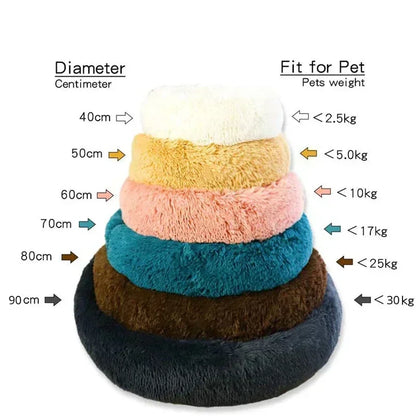 Ultra-Soft Plush Donut Cat Bed – Calming, Washable & Cozy for Deep Sleep