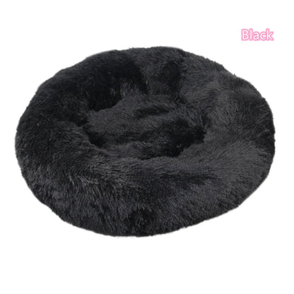 Ultra-Soft Plush Donut Cat Bed – Calming, Washable & Cozy for Deep Sleep