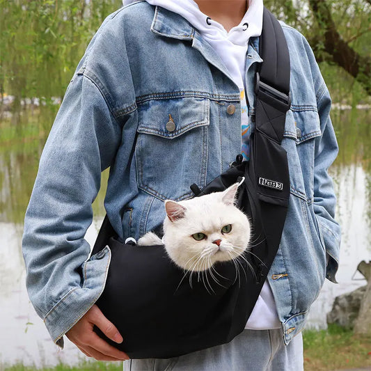 Premium Pet Sling Carrier Bag – Breathable, Secure & Stylish for Small Dogs & Cats (Up to 5kg)Petskd Pet Dog Sling Carrier Bag Outdoor Portable Shoulder Messenger Bag Cat Walking Bag for Puppy Kitten Nylon Pets Handbag
