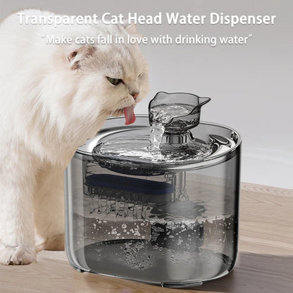 Automatic Pet Water Fountain – USB Electric Dispenser with Charcoal Filters for Cats & Small Dogs (2.2L)