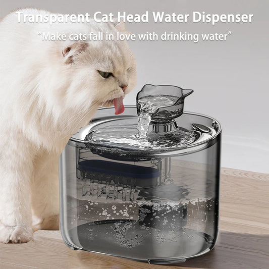 Automatic Pet Water Fountain – USB Electric Dispenser with Charcoal Filters for Cats & Small Dogs (2.2L)