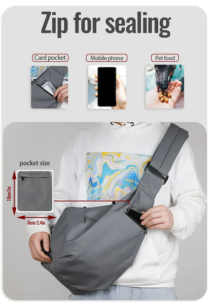 Premium Pet Sling Carrier Bag – Breathable, Secure & Stylish for Small Dogs & Cats (Up to 5kg)Petskd Pet Dog Sling Carrier Bag Outdoor Portable Shoulder Messenger Bag Cat Walking Bag for Puppy Kitten Nylon Pets Handbag