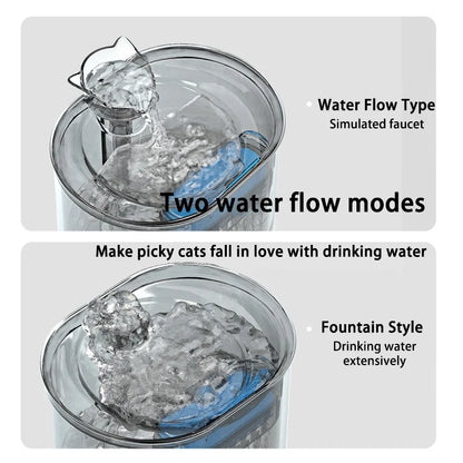 Automatic Pet Water Fountain – USB Electric Dispenser with Charcoal Filters for Cats & Small Dogs (2.2L)