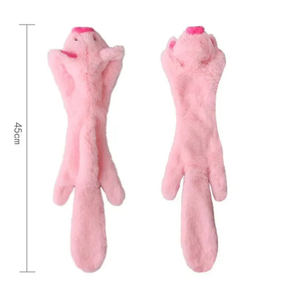 Stuffing-Free Squeaky Animal Dog Toy – Raccoon, Squirrel, Fox & More!