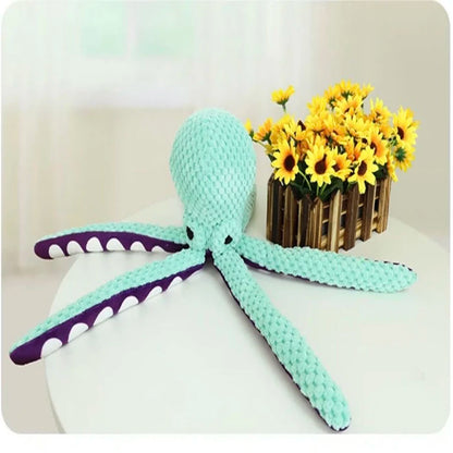 Plush Octopus Squeaky Dog Toy – Soft, Sound-Making Boredom Buster for Big & Small Dogs